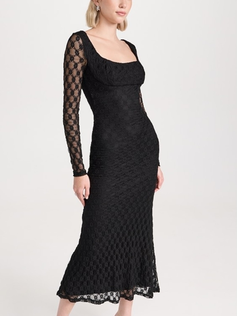 Bardot Adoni Black Lace Midi Dress NWT Size 6
